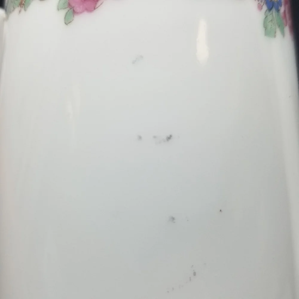 VINTAGE VICTORIA AUSTRIA PORCELAIN TEAPOT HAND PAINTED GOLD TRIM